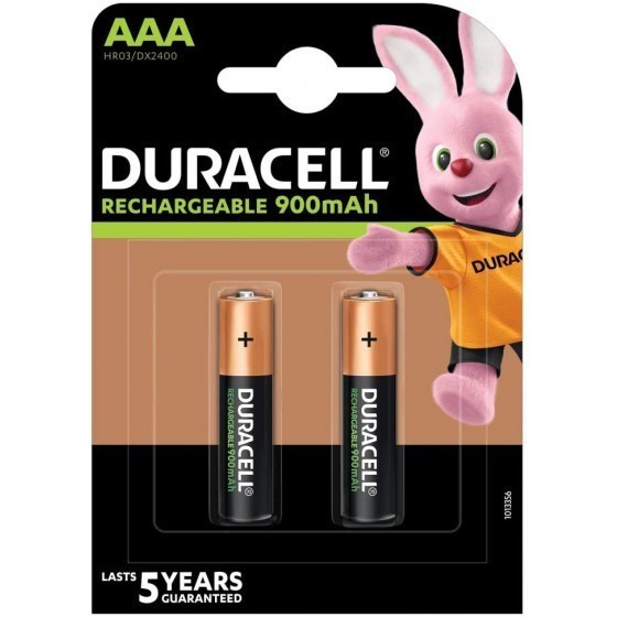 Duracell Rechargeable AAA, Micro, HR03 Akku 900mAh, 2-Pack