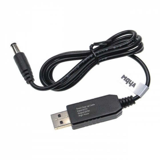 Anschlusskabel USB auf Hohlstecker 5,5 x 2,5mm, 5V / 3A zu 9V / 1A