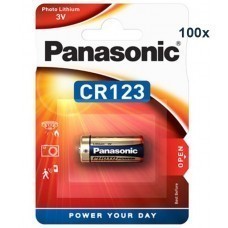Panasonic CR123A Photo Power Lithium battery 100 pcs.