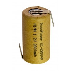 AccuPower GP Sub-C Ni-Cd battery with solder tag Z 