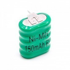 VHBW 5/V150H, NiMH battery, rechargeable button cell, 3 pins
