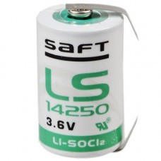 Saft LS14250CNR 1/2AA Lithium battery with solder tag