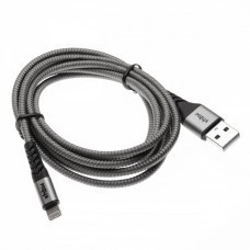 2in1 data cable USB 2.0 to Lightning, nylon, 1.80m, yellow-black