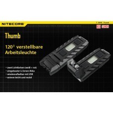 Nitecore THUMB LED keychain torch, 85 lumens, 120° tilting head