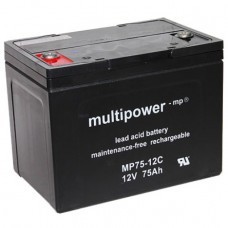 Multipower MP75-12C lead acid battery 12Volt