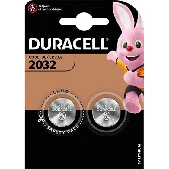Duracell CR2032 pile bouton au lithium, 2 plaquettes