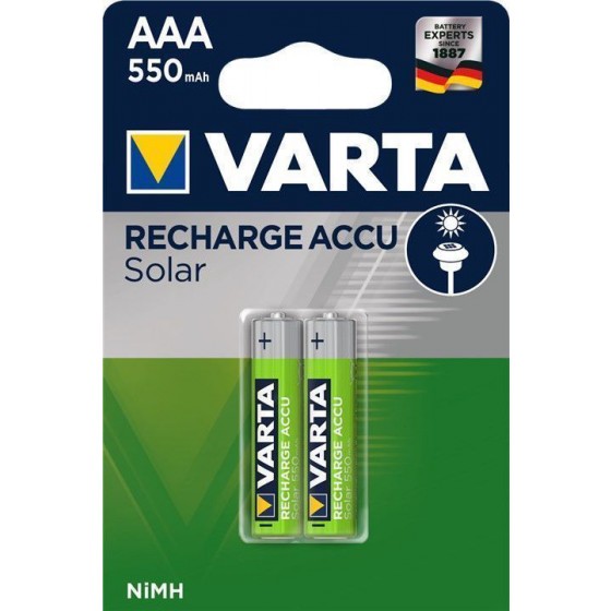 Paquet de 2 Varta Solar Accus AAA / Micro 550mAh