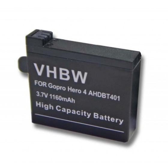 Batterie VHBW pour GoPro Hero 4, AHDBT-401, 1160mAh