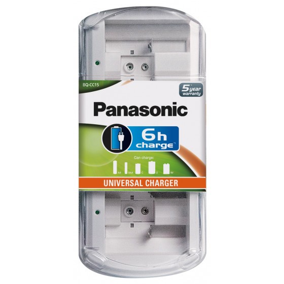 Chargeur universel Panasonic BQ-CC15 pour batteries NiMH