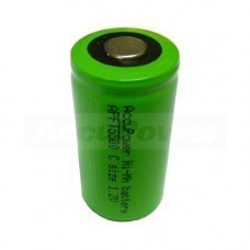 Batterie AccuPower Flat Top NiMH 1,2 V Baby / C dans une gaine en plastique