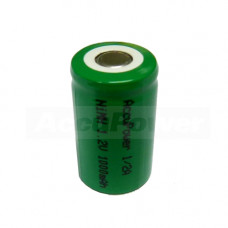 Batterie AccuPower Flat Top NiMH 1,2V 1 / 2A dans une gaine en plastique