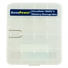 Universal AccuPower AccuSafe, boîte de rangement pour 4x 18650 ou 8x CR123A