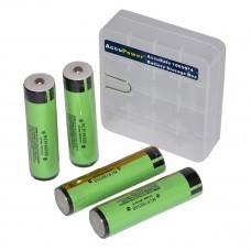Paquet de 4 batteries Li-Ion Pol-Protégées surélevées avec protection de circuit imprimé Panasonic NCR18650B