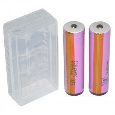 Paquet de 2 batteries Li-ion Pol Plus surélevées protégées Polymères Samsung ICR18650-26F