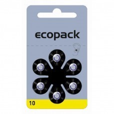 ECOPACK Piles auditives HA10 de Varta Microbattery 6-Blister