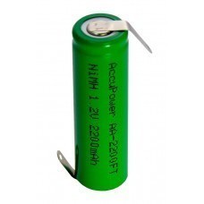 Batterie AccuPower Flat Top NiMH 1,2V AA / Mignon avec patte à souder en forme de Z