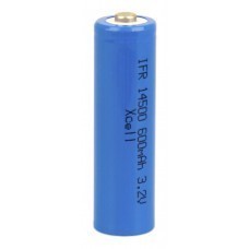 Batterie solaire XCell IFR14500 LiFePo4 3.2V 600mAh