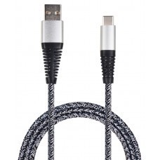 Câble de données USB 2GO USB vers USB-C nylon gris