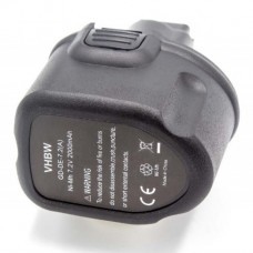 Batterie VHBW pour Dewalt DE9057, 7.2V, NiMH, 2000mAh