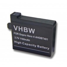 Batterie VHBW pour GoPro Hero 4, AHDBT-401, 1160mAh