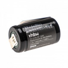 Batterie VHBW 2 / 3A avec 2 cosses à souder pour Panasonic ER398, ER201, NiMH, 1.2V, 1300mAh
