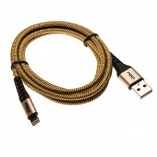 Câble de données 2 en 1 USB 2.0 vers Lightning, nylon, 1,80 m, jaune-noir