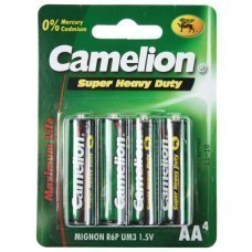 Pile Zinc-carbone AA / Mignon Camelion R06 4 blisters