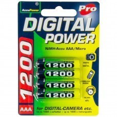 Paquet de 4 piles rechargeables NiMH AccuPower AP1200-4 AAA / Micro / LR03 / MN2400