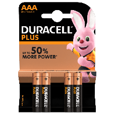 Ensemble de 4 piles Duracell Plus MN2400 AAA / Micro