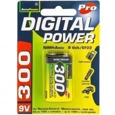 Bloc de batterie AccuPower AP300-2 9V rechargeable