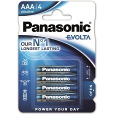 Paquet de 4 piles alcalines AAA / Micro EVOIA de Panasonic