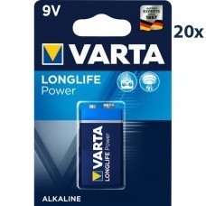 Paquet de 20 batteries Varta 4922 haute énergie 9 volts / 6F22