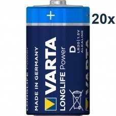 Paquet de 20 batteries Varta 4920 hautes énergies D / Mono