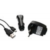 Ensemble d\'accessoires 4 en 1 pour mini USB: chargeur, adaptateur de voiture, câble de données et de chargement