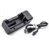 Chargeur USB VHBW pour cellules au lithium, entre autres, types 18500, 18650, 14500, 18350 et autres