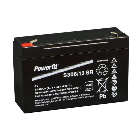batteria Exide Powerfit S306 / 12SR piombo