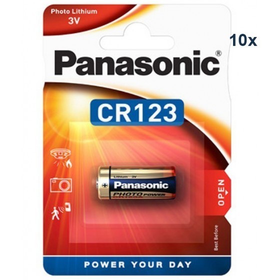 Panasonic CR123A Foto di alimentazione Batteria al litio 10-Pack
