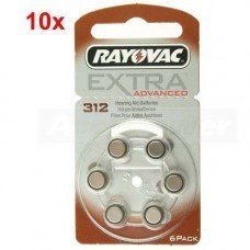 Extra Rayovac HA312, PR41, 4607 batteria dell'apparecchio acustico 60