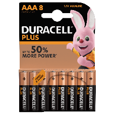 Pacco da 8 batterie Duracell Plus MN2400 AAA / Micro