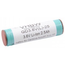 Batteria VHBW per Gardena Accu60, 3.6V, Li-Ion, 2500mAh