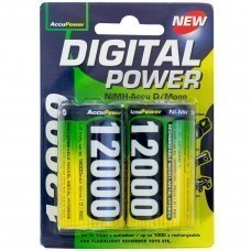 batteria AccuPower AP12000-2 D / Mono / LR20 NIMH 2