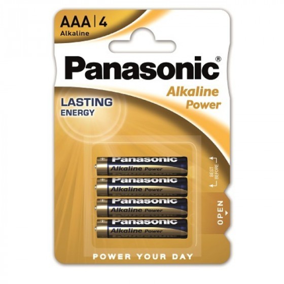 Panasonic Alkaline Poder AAA / Micro LR03APB batería 4-Pack