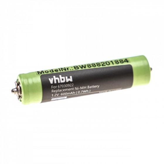 Batería VHBW AAA / Micro para Braun Cruzer 1, 67030922, NiMH, 1.2V, 600mAh