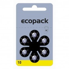 ECOPACK HA10 pila del audífono de VARTA Microbattery 6 blister