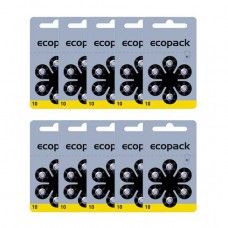 ECOPACK HA10 pila del audífono de VARTA Microbattery cuadro 60