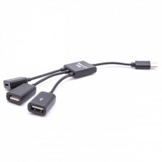 Cable adaptador / concentrador de USB tipo C a 2x USB, 1x Micro USB