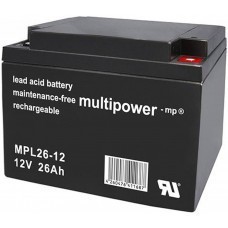 Multipower MPL26-12 batería de plomo 12 voltios batería de 10-12 años