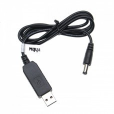 Cable de conexión USB a conector cilíndrico 5,5 x 2,5 mm, 5V / 2A a 12V / 0,7A