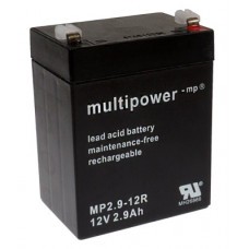 Batería de plomo Multipower MP2.9-12 12V con polo positivo a la derecha