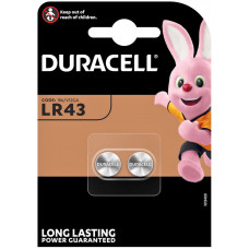 Duracell LR43-V12GA, 186, 84, de tipo botón LR1142 2-Pack